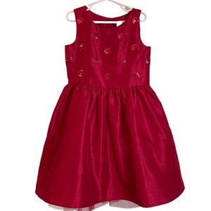 Gymboree Girls Red Sequin Holiday Dress size 6